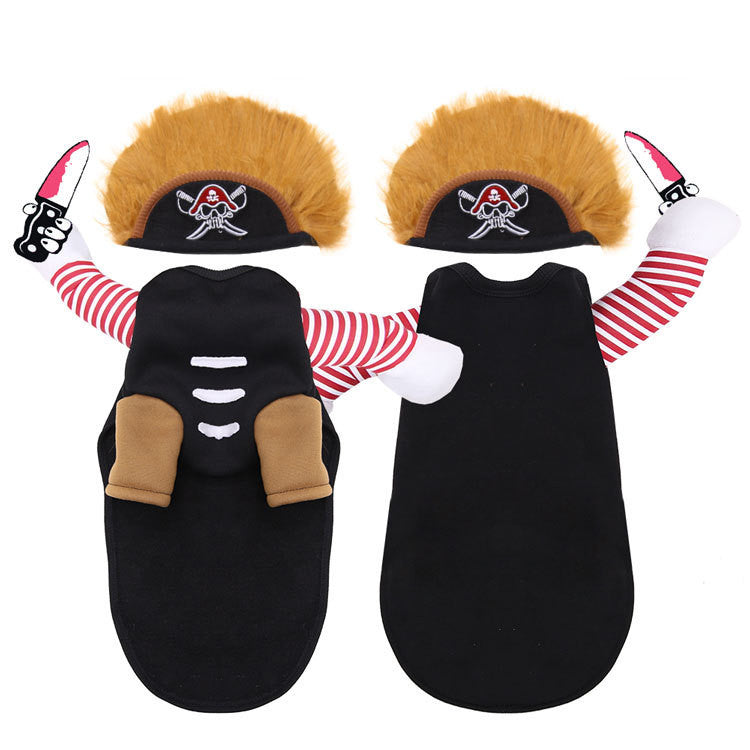 Fun Pirate Halloween Costume for Cats & Dogs