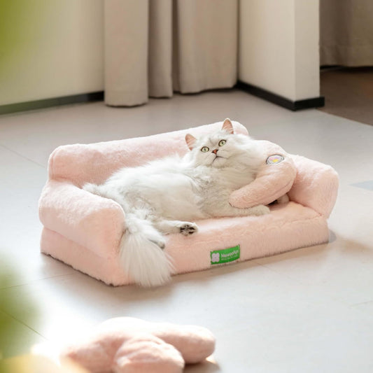 MEWOOFUN Fluffy Large 65x46cm Sofa Bed for Small Dogs & Cats