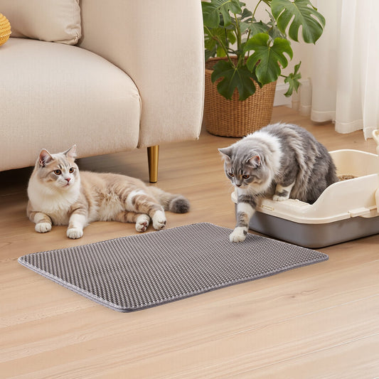 Double Layer Cat Litter Trapping Mat Non-Slip & Urine-Proof