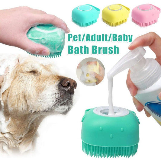 Silicone Soap Dispenser Cleaning Brush for Cats & Dogs