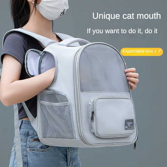 2-in-1 Adventure-Ready, Large Expandable Carrier & Backpack for Cats & Dogs