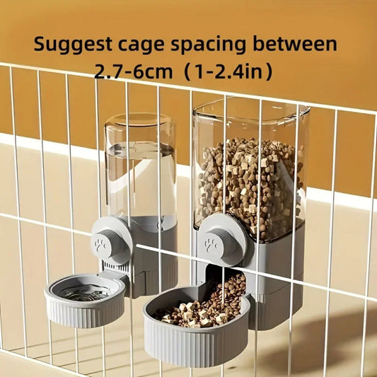 Automatic Water + Food Dispensers for Cats & Dogs (Attachable to Kennel)