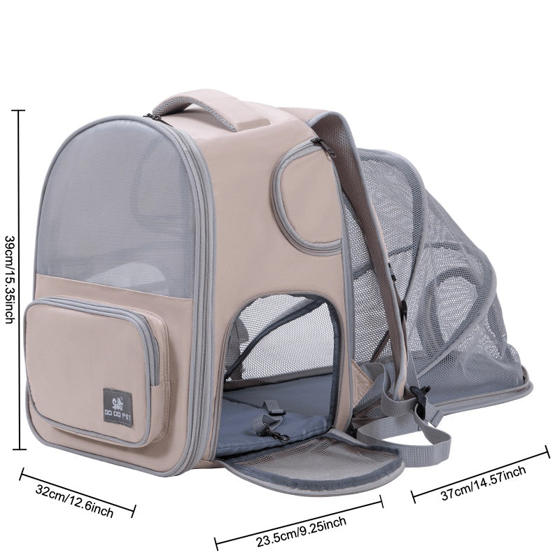 2-in-1 Adventure-Ready, Large Expandable Carrier & Backpack for Cats & Dogs