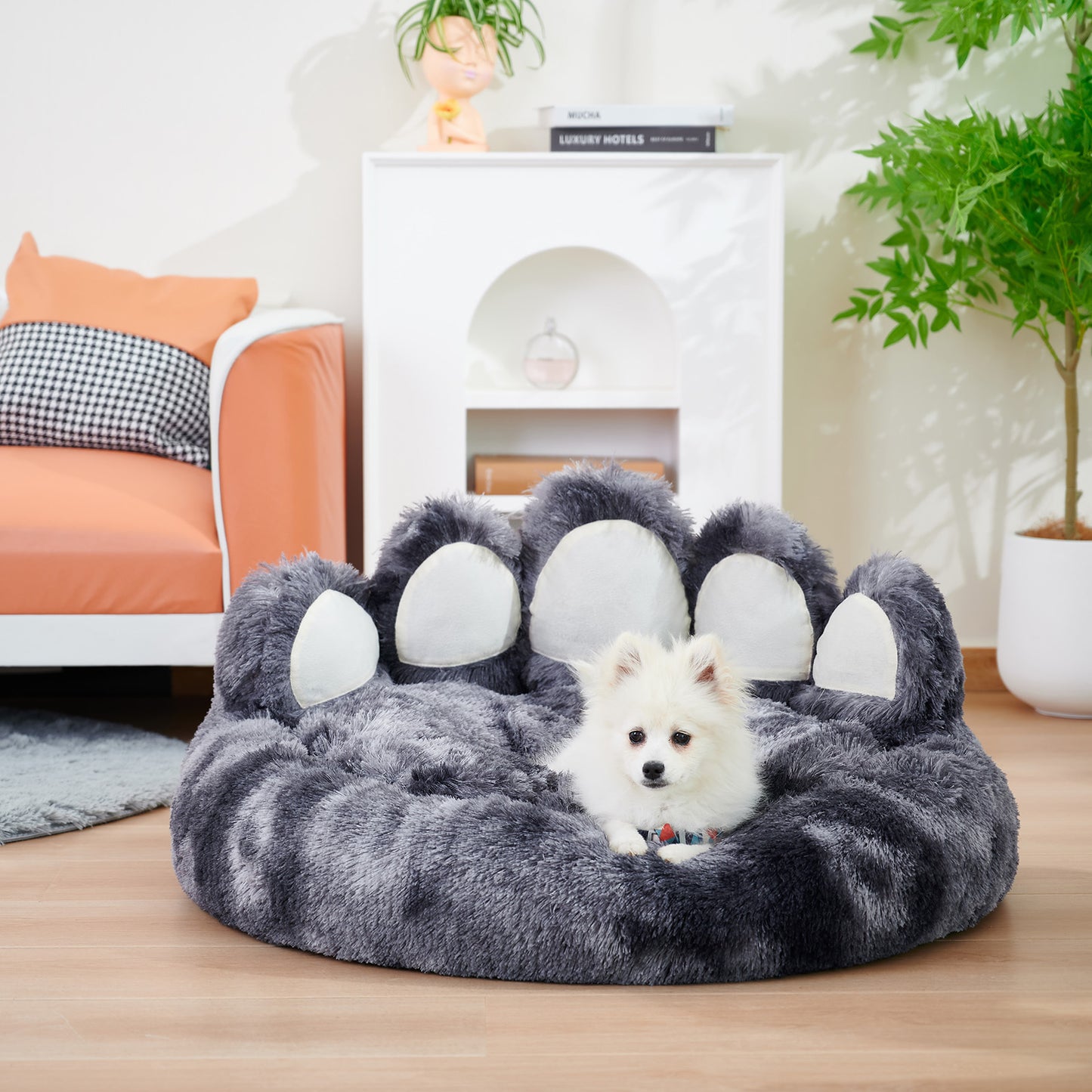 Comfy Paw Shaped Bed for Cats & Dogs
