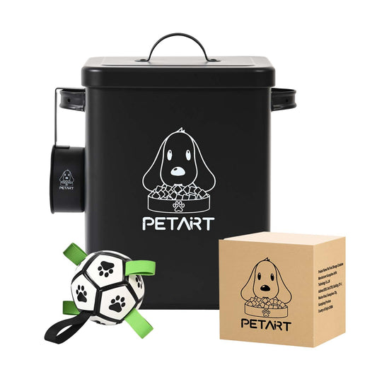 Metal Pet Food Storage Containers, with Pet Toy and Scooper