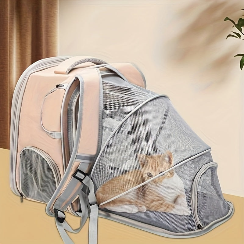 2-in-1 Adventure-Ready, Large Expandable Carrier & Backpack for Cats & Dogs