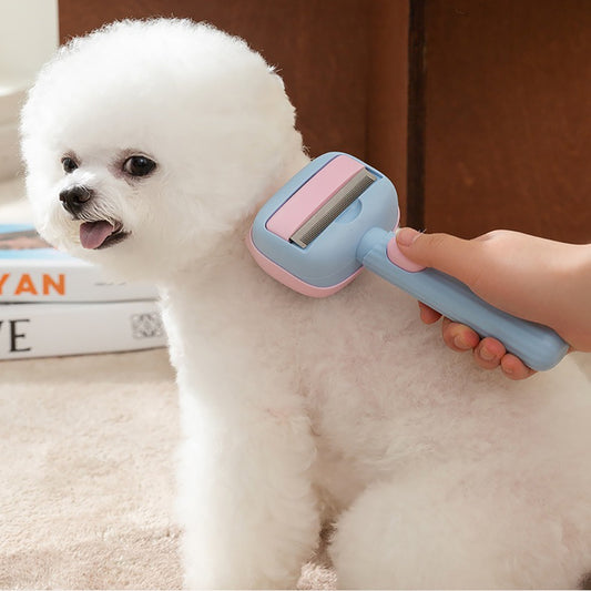 Hair Grooming Brush to Reduce Shedding & Matting for Cats & Dogs