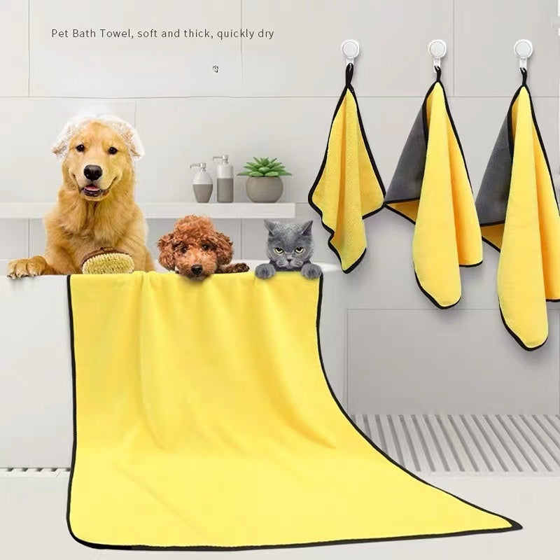 Quick-drying, Super Absorbent Bath Towels for Cats & Dogs (Soft Fiber)