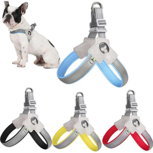 Adjustable Pet Harness + Leash with Reflective Stitching for Safety at Night for Dogs