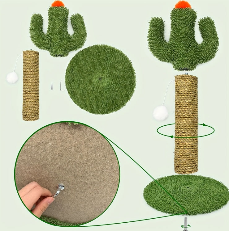 Cactus Cat Climbing Scratching Post with Natural Sisal