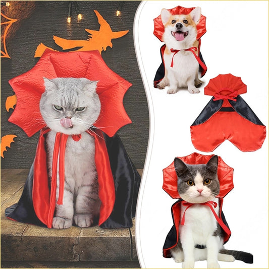 Spooky Vampire Gothic Halloween Costume for Cats & Dogs