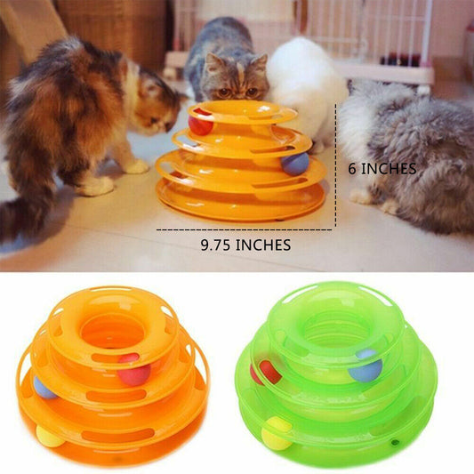 Crazy Ball Disk Interactive Amusement Toy for Cats