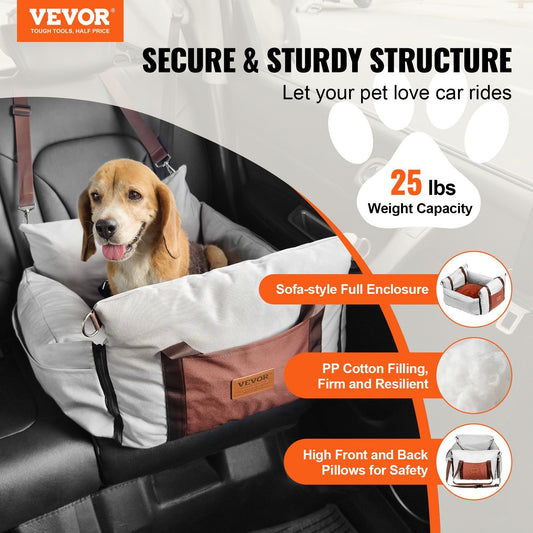 VEVOR Booster Car Seat for Small Dogs Up To 25lbs