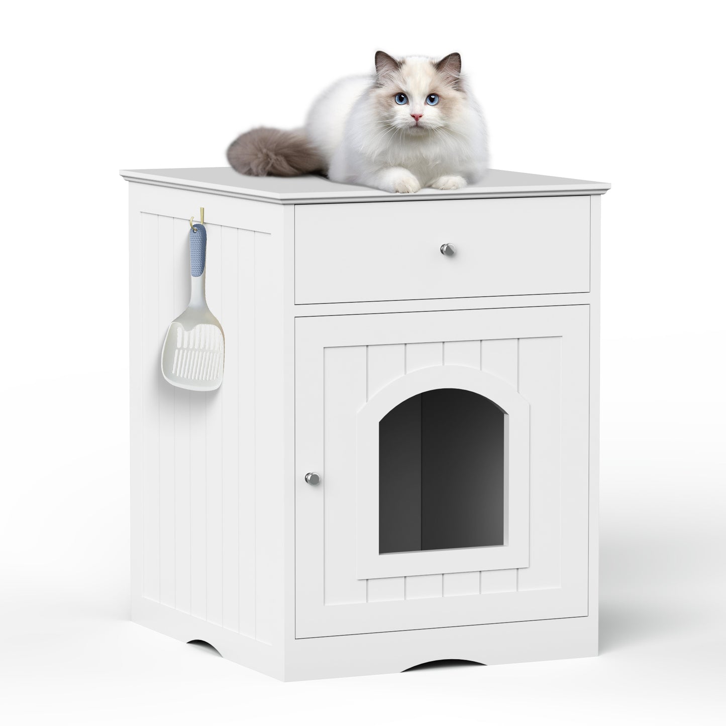 Modern Wooden Cat House Litter Box Furniture