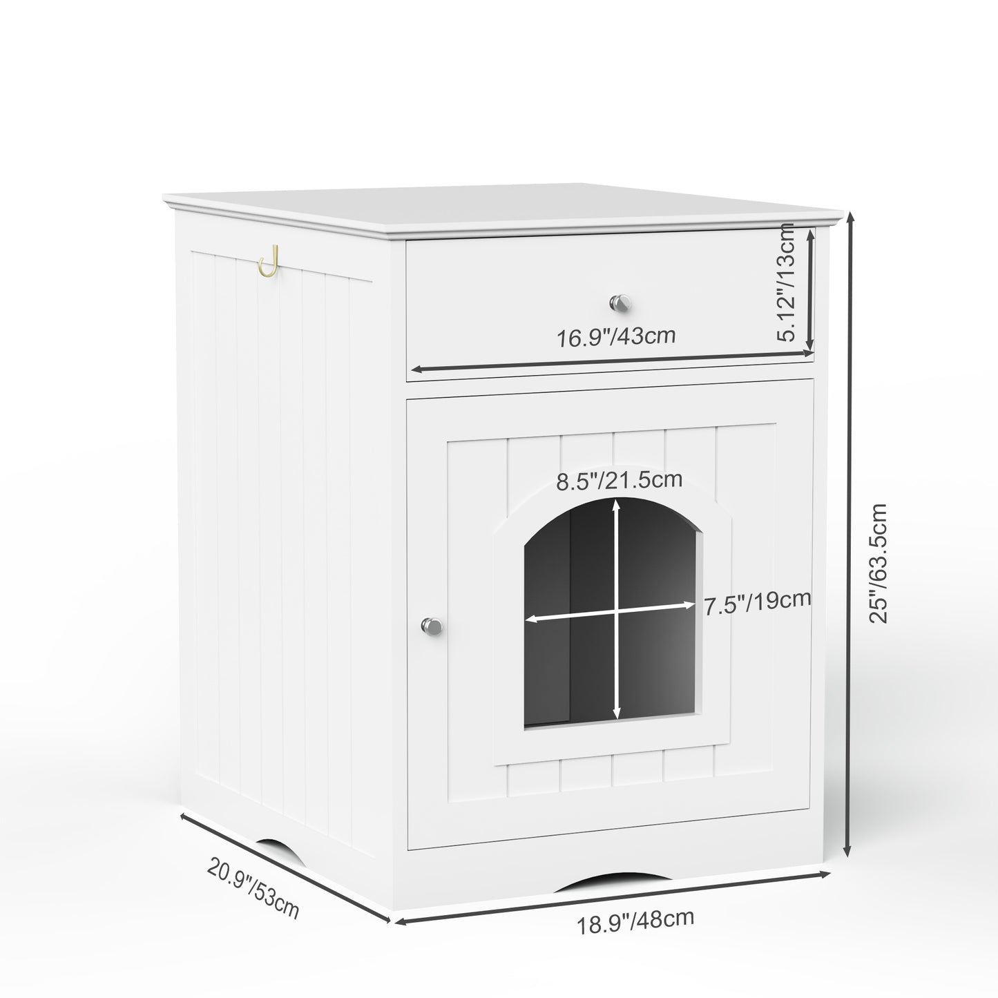 Modern Wooden Cat House Litter Box Furniture