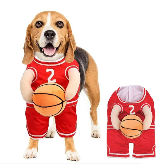 Funny Creative Sporty Basketball Player Halloween Costumes for Dogs
