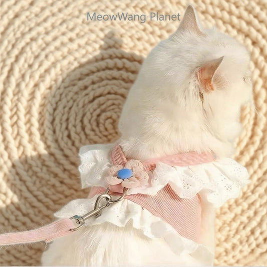 Beautiful Flower Harness + Leash Set for Cats & Dogs