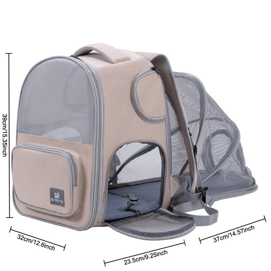 2-in-1 Adventure-Ready, Large Expandable Carrier & Backpack for Cats & Dogs