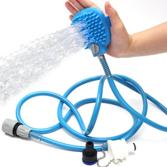 2-in-1 Pet Bathing Sprayer + Massager with Brush Tool for Cats & Dogs