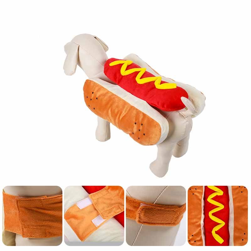Funny Halloween Hotdog Costume for Cats & Dogs