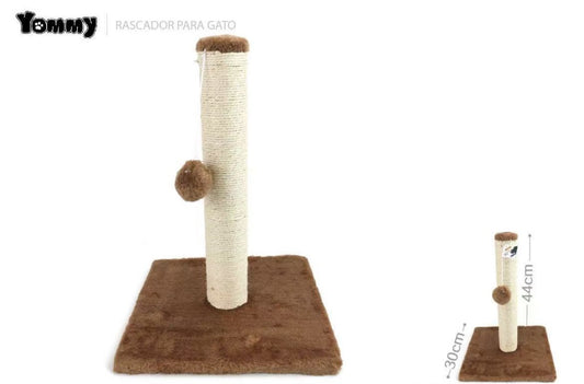 Beautiful Brown Cat Climbing Frame & scratching Post with Swinging Toy for Cat Stimulation