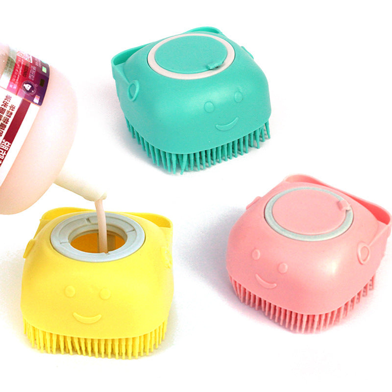 Silicone Soap Dispenser Cleaning Brush for Cats & Dogs