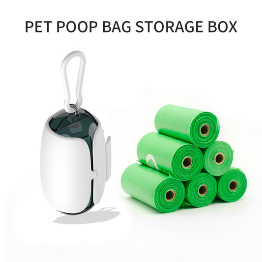 Biodegradable Waste Bag Dispenser Attachable to Leash for Dog Waste