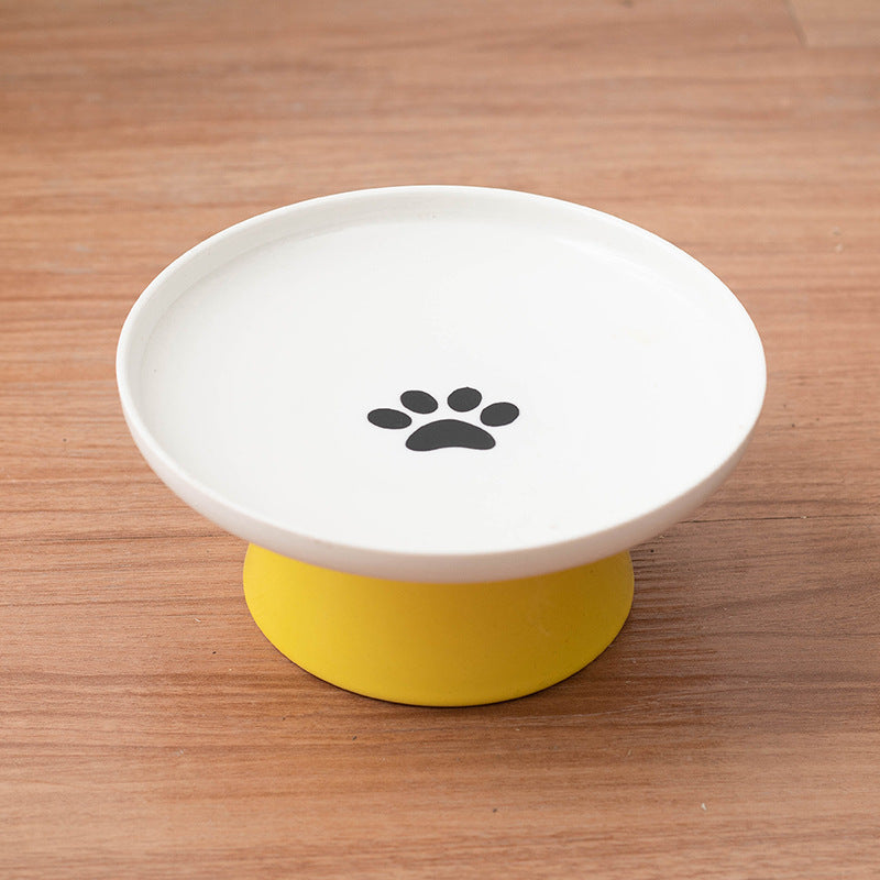 Elevated Vertebrae & Whisker Protective Ceramic Food Bowl for Cats