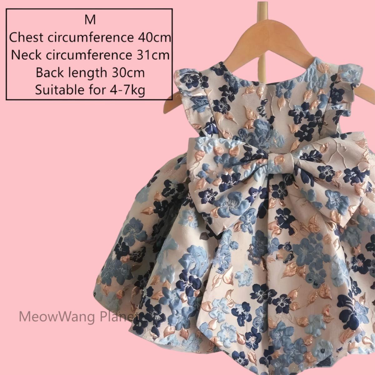 Elegant Floral Princess Dress for Cats & Small Dogs
