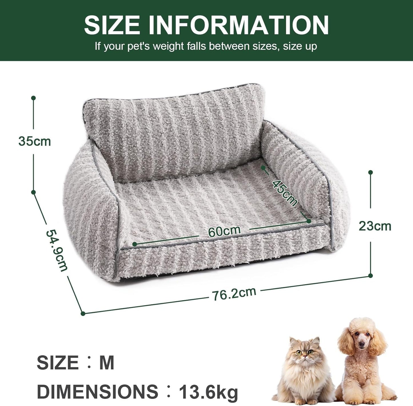 MEWOOFUN Orthopedic Sofa Bed with Removable Cover for Small Dogs & Cats