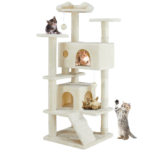 Multi Functional Cat Tower with Scratching Posts
