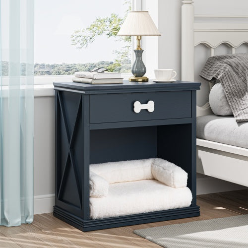 Small Locker Furniture with LED Lights and Pet Bed for Cats & Small Dogs